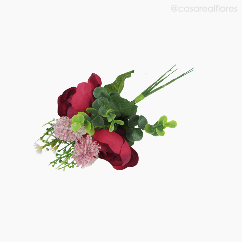 Imagem 2 do produto Buquê Ranunculus Artificial - Vinho (12816)