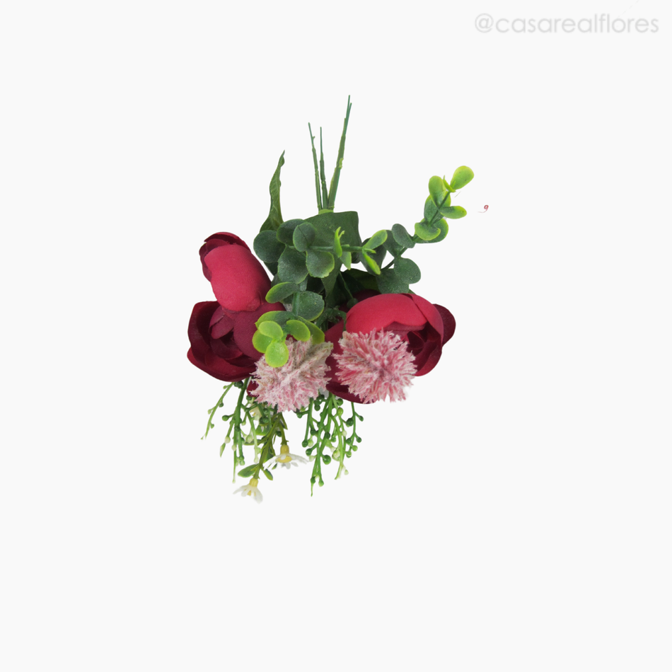 Imagem 4 do produto Buquê Ranunculus Artificial - Vinho (12816)