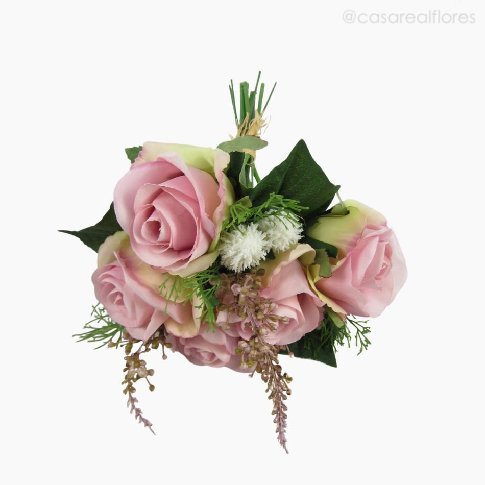 Imagem 3 do produto Buquê Misto c/ Rosas Artificial - Rosa (12819)