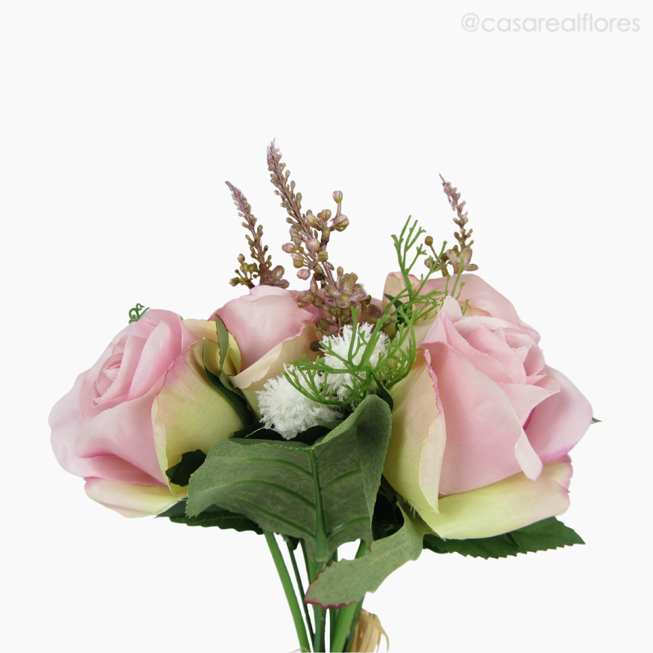 Imagem 5 do produto Buquê Misto c/ Rosas Artificial - Rosa (12819)
