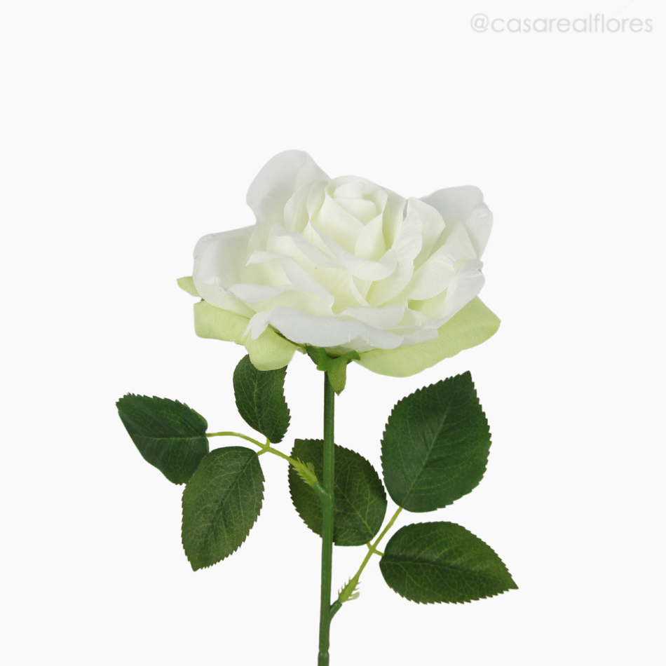Imagem 3 do produto Galho Rosa Solitária Artificial - Branco (12845)