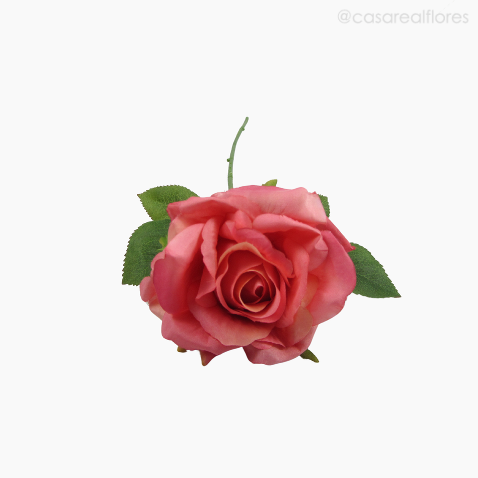 Imagem 3 do produto Galho Rosa Solitária Artificial - Rosa Escuro (12846)