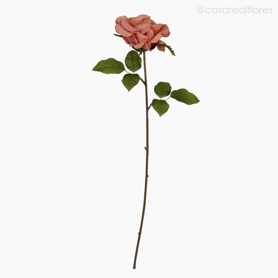 Imagem 1 do produto Galho Rosa Solitária Artificial - Pêssego (12850)