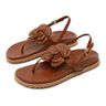 Cor CARLMEL do produto Flat Sandal Couro Palma Carmel