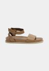 Cor CARAMELO do produto Flat Sandal Couro Mykonos Caramelo