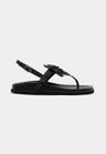 Cor PRETO do produto Flat Sandal Couro Palma Preto