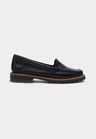Cor PRETO do produto Mocassim Tratorado Couro Preto