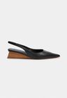 Cor PRETO do produto Scarpin Slingback Madeira Lina Cristal Preto