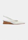Cor OFF WHITE do produto Scarpin Slingback Madeira Lina Off White 