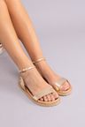 Cor OURO LIGHT do produto Flat Sandal Couro New Mykonos Ouro Light 