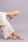 Cor OFF WHITE do produto Flat Sandal Couro New Mykonos Off White