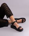 Cor PRETO do produto Flatform Tressê Couro Preto 