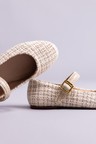 Cor OFF WHITE do produto Sapatilha Manu Tweed Off White