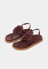 Cor BORDOT do produto Flat Sandal Couro Palma Bordot
