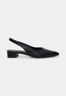 Cor PRETO do produto Scarpin Slingback CYAN Preto Salto Médio Bloco