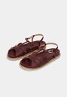 Cor BORDOT do produto Flat Sandal Daisy Couro Bordot 