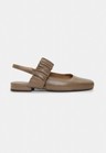 Cor CINZA QUEIMADO do produto Sapatilha Ballet Franzida Couro Cinza Queimado