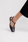 Cor PRETO do produto Sapatilha Kelly Couro Preto