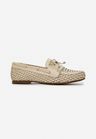 Cor OFF WHITE do produto Mocassim Dockside Tressê Couro Off White