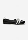 Cor PRETO E BRANCO do produto Tênis Ballet Couro Preto e Branco 