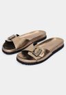 Cor PRATA VELHO do produto Slide Couro Isis Fivela Prata Velho 