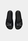 Cor PRETO do produto Slide Couro Isis Fivela Preto