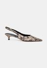 Cor Animal Print  Cobra do produto Scarpin Slingback  Animal Print  Cobra Couro Salto Fino