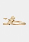 Cor Ouro Light do produto Sapatilha Ballet Franzida Couro Ouro Light