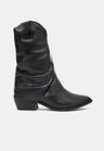 Cor PRETO do produto Bota Cano Médio Couro Preto
