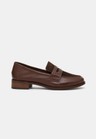 Cor CACAU do produto Mocassim Loafer Couro e Camurça Cacau