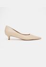 Cor OFF WHITE do produto Scarpin Kitten Heel Couro Off White