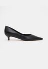 Cor PRETO do produto Scarpin Kitten Heel Couro Preto