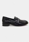 Cor PRETO do produto Mocassim Loafer Essential Couro Verniz Preto
