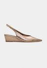 Cor PRATA VELHO do produto Scarpin Slingback Anabela Couro Prata velho