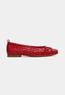 Cor VERMELHO RUBI do produto Sapatilha Duda Tressê Couro Vermelho Rubi