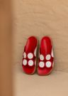 Cor Vermelho & Branco do produto Slide Lua Couro Vermelho & Branco
