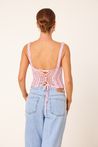 Blusa Crochê Artesanal Alças Rosa