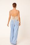 Blusa Crochê Artesanal Alças Off White