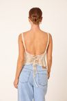 Blusa Crochê Artesanal Alças Off White