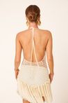 Vestido Artesanal Crochê Off-White