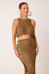 Conjunto Crochê Caramelo