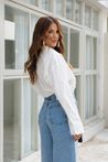 Bermuda Jeans Longa Marmorizada