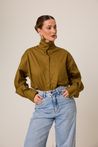 Camisa Oversized Tricoline Verde Oliva