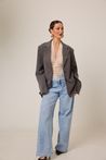 Blazer Alfaiataria Estruturado Cinza
