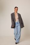 Blazer Alfaiataria Estruturado Cinza