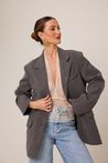 Blazer Alfaiataria Estruturado Cinza