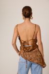 Blusa Assimétrica Paisley Caramelo