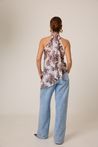 Blusa Estampada Gola Alta