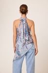 Blusa Estampada Gola Alta