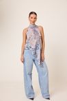 Blusa Estampada Gola Alta